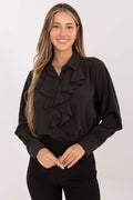 Bluse Damen Elegant Rüsche Puffärmel