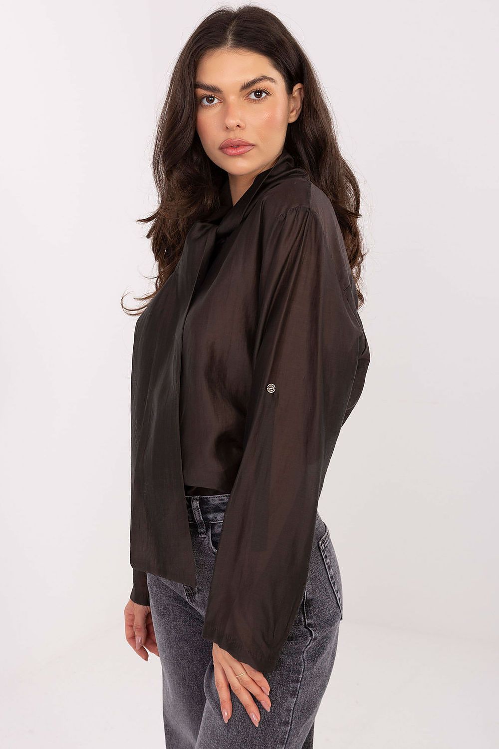 Elegantes Langarm Hemd Damen – Tencel Alltagslook Büro