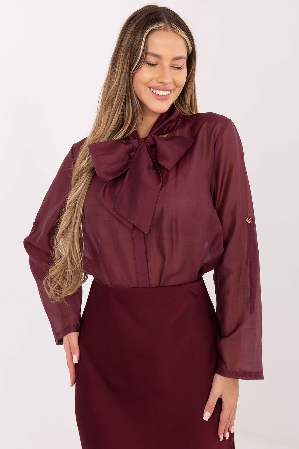 Elegantes Langarm Hemd Damen – Tencel Alltagslook Büro