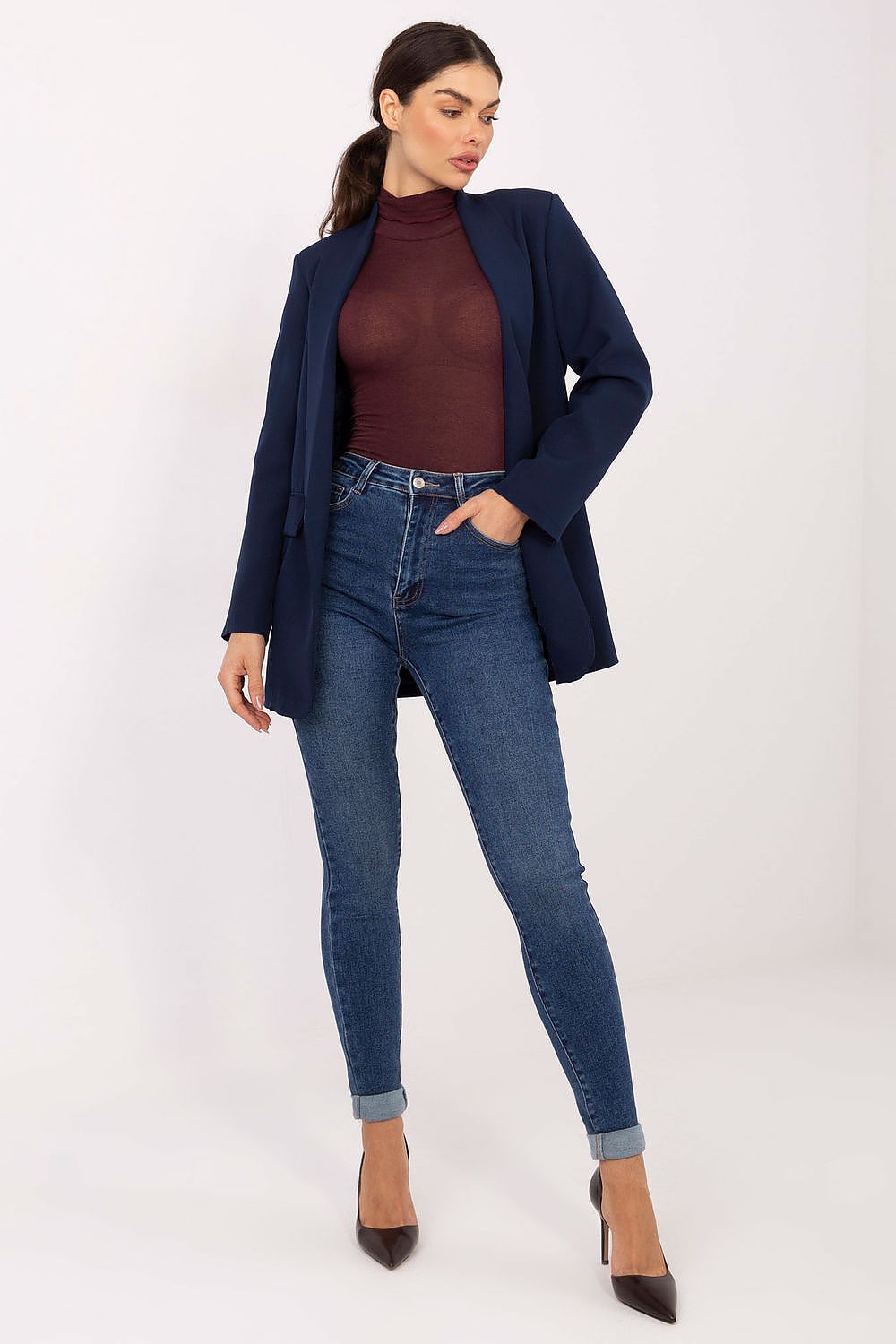 Damen Jeans Skinny High Waist Blau – Perfekte Passform