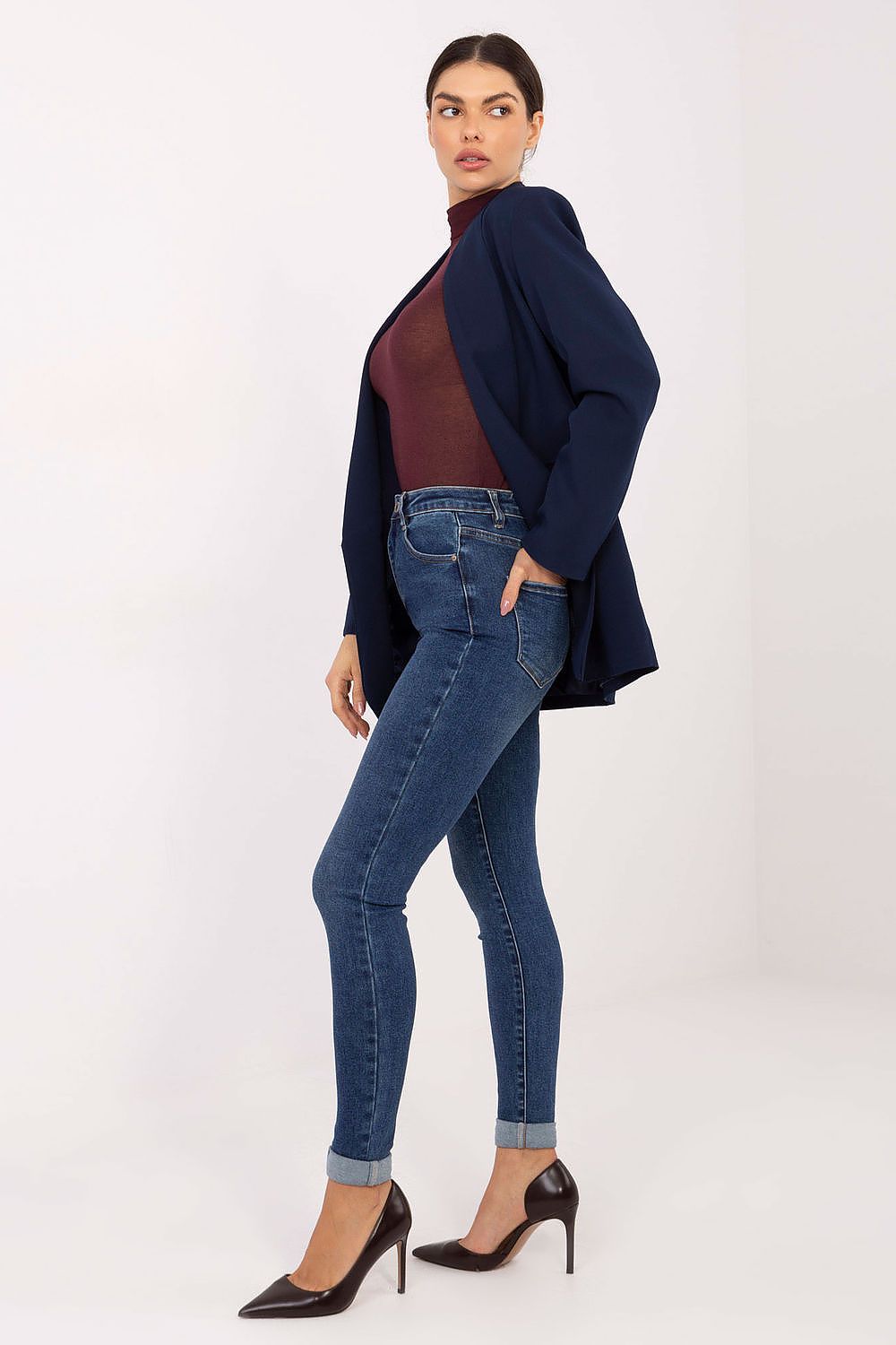 Damen Jeans Skinny High Waist Blau – Perfekte Passform