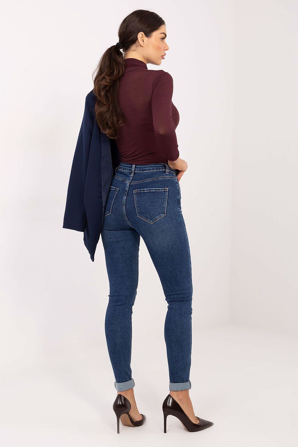 Damen Jeans Skinny High Waist Blau – Perfekte Passform