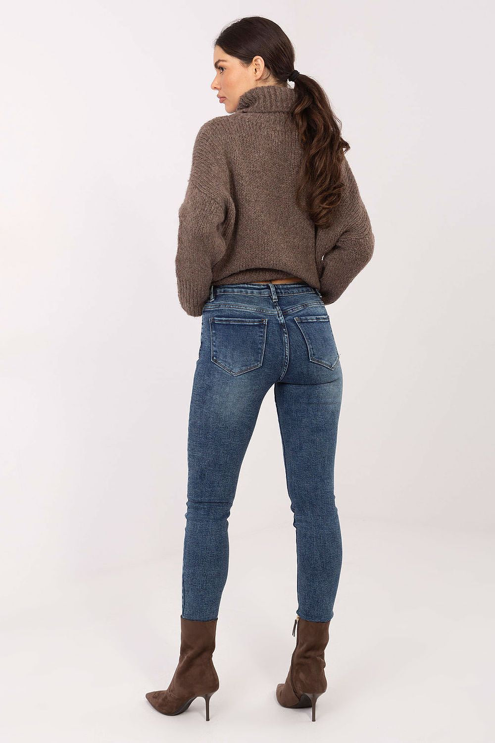 Skinny Jeans Damen Mittlere Taille Baumwolle XS-XL