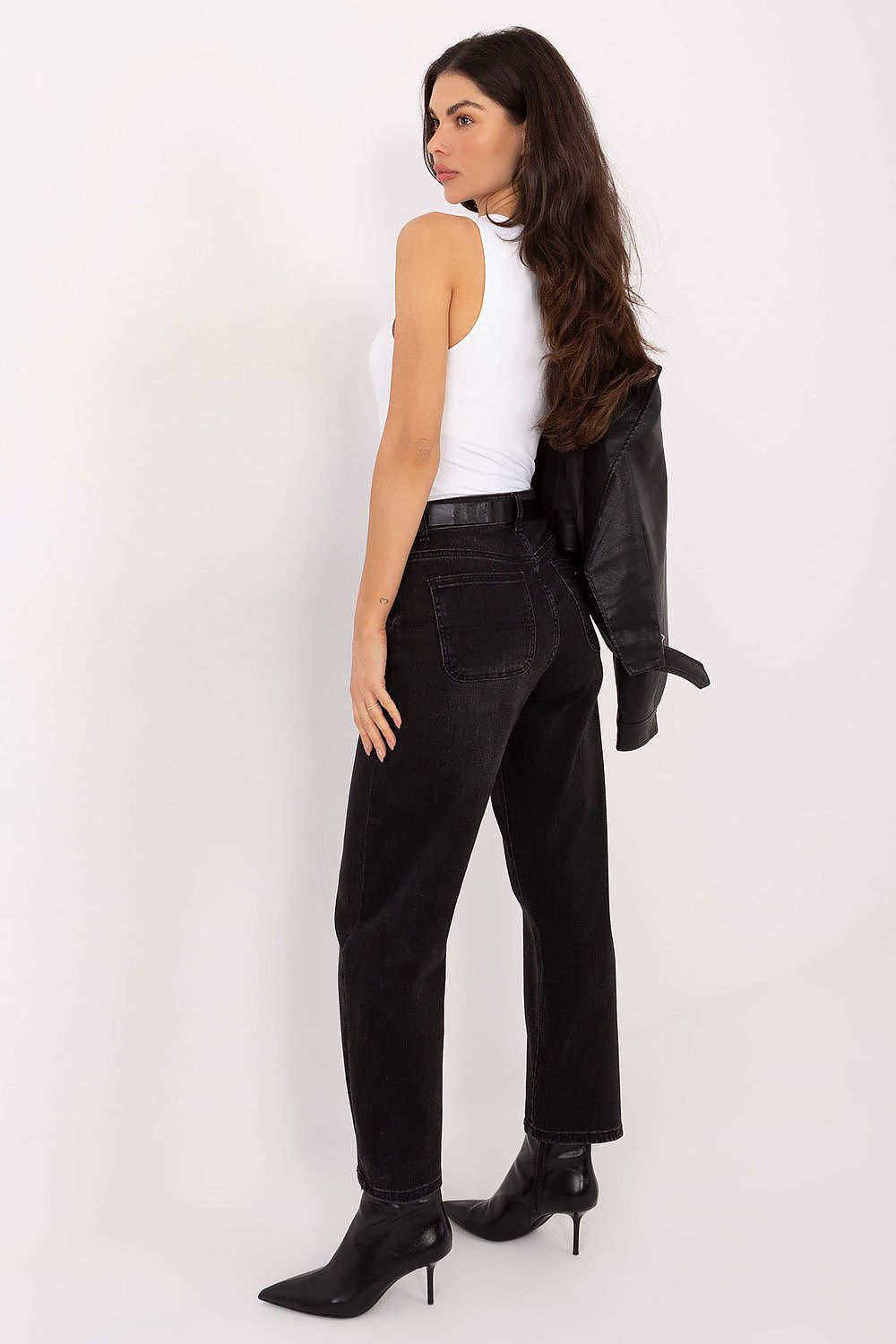 Damen Jeans High Waist mit Gürtel – Stylisch & Vielseitig