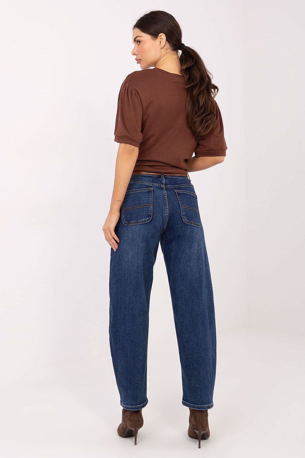 Damen Jeans High Waist mit Gürtel – Stylisch & Vielseitig