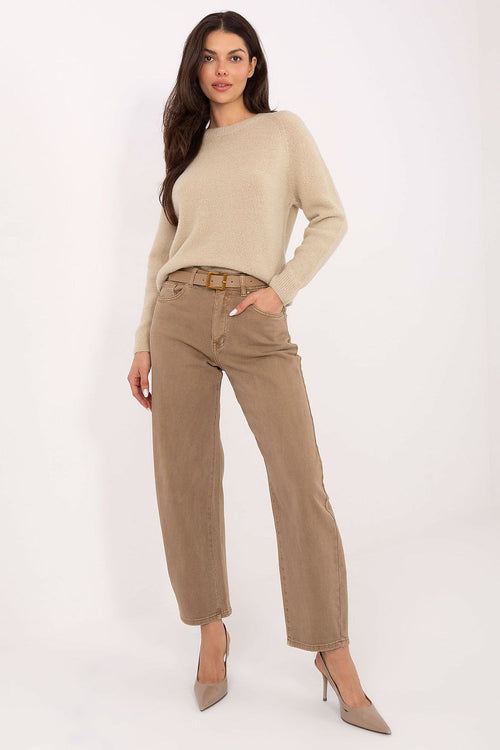 Balloon Jeans Damen High Waist Baumwolle XS-XL