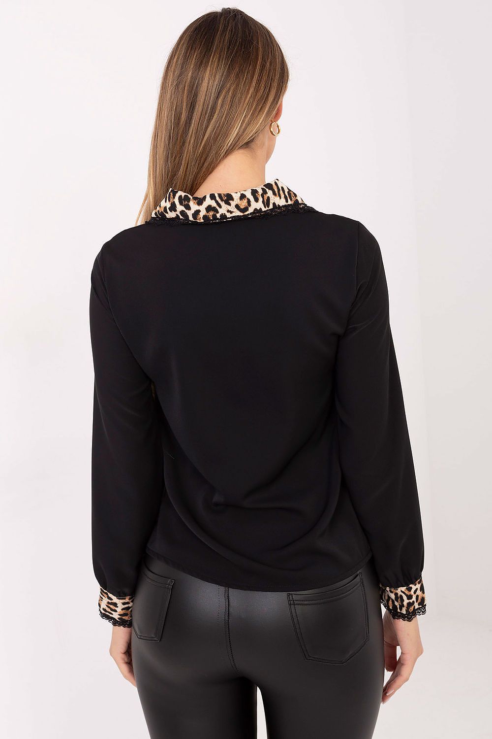 Langarm Hemd Damen Elegant Tiermotiv