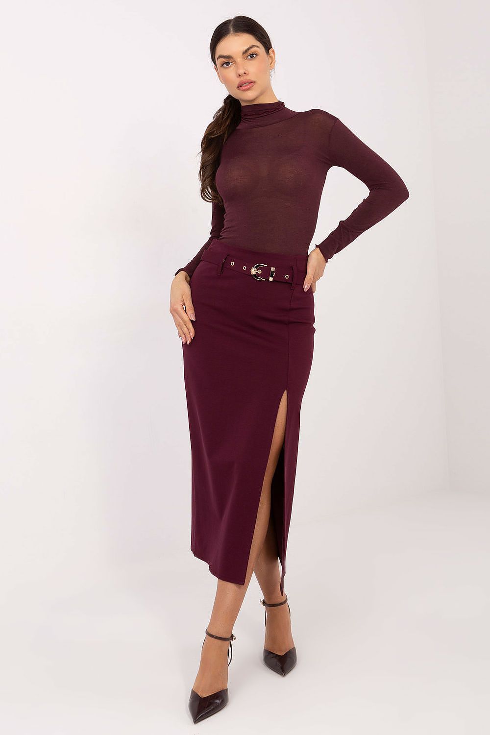 Longsleeve Damen Rollkragen Kaschmir Viskose Elegant