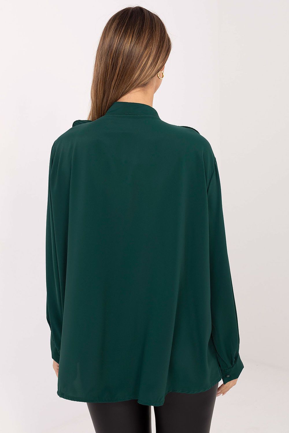 Bluse Damen Elegant Jabot Puffärmel