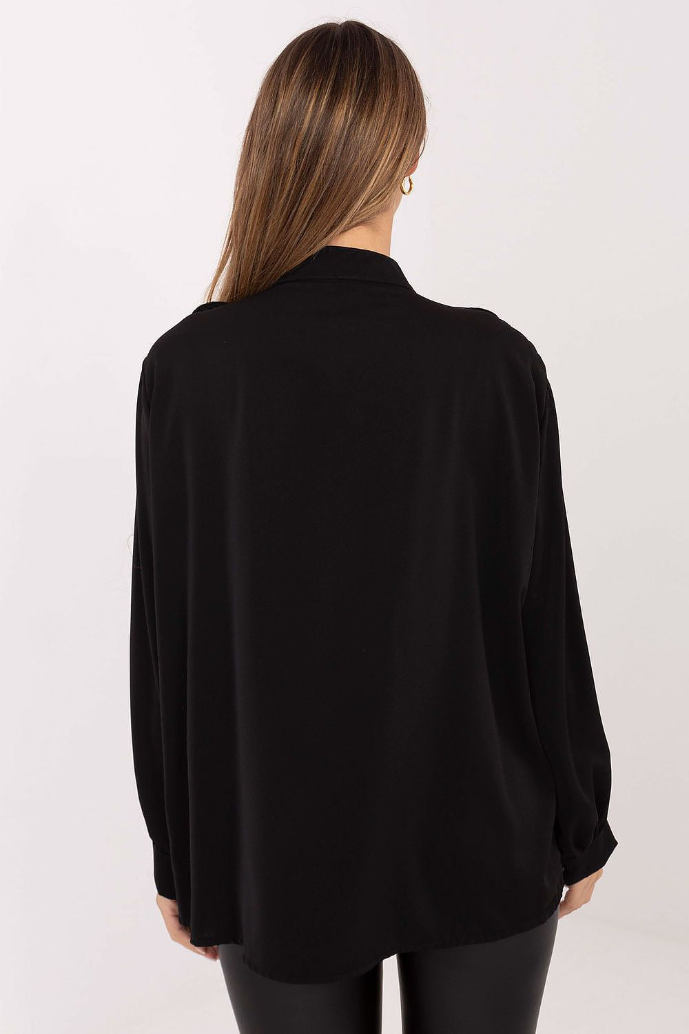 Bluse Damen Elegant Jabot Puffärmel