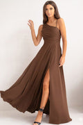 Langes Kleid Damen braun – Elegantes Maxikleid in großen Größen