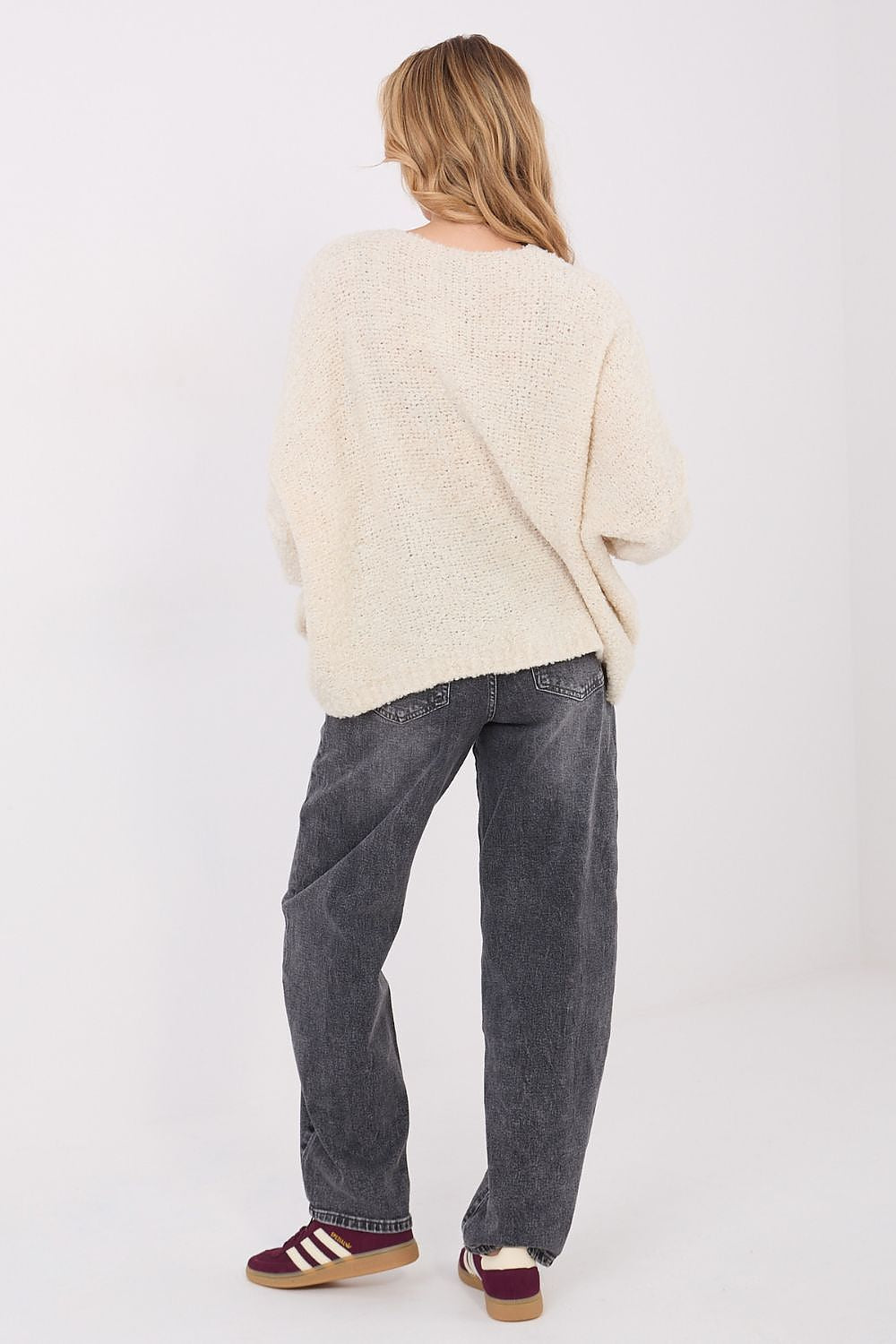 Cardigan Damen V-Ausschnitt Knöpfe Wolle Acryl