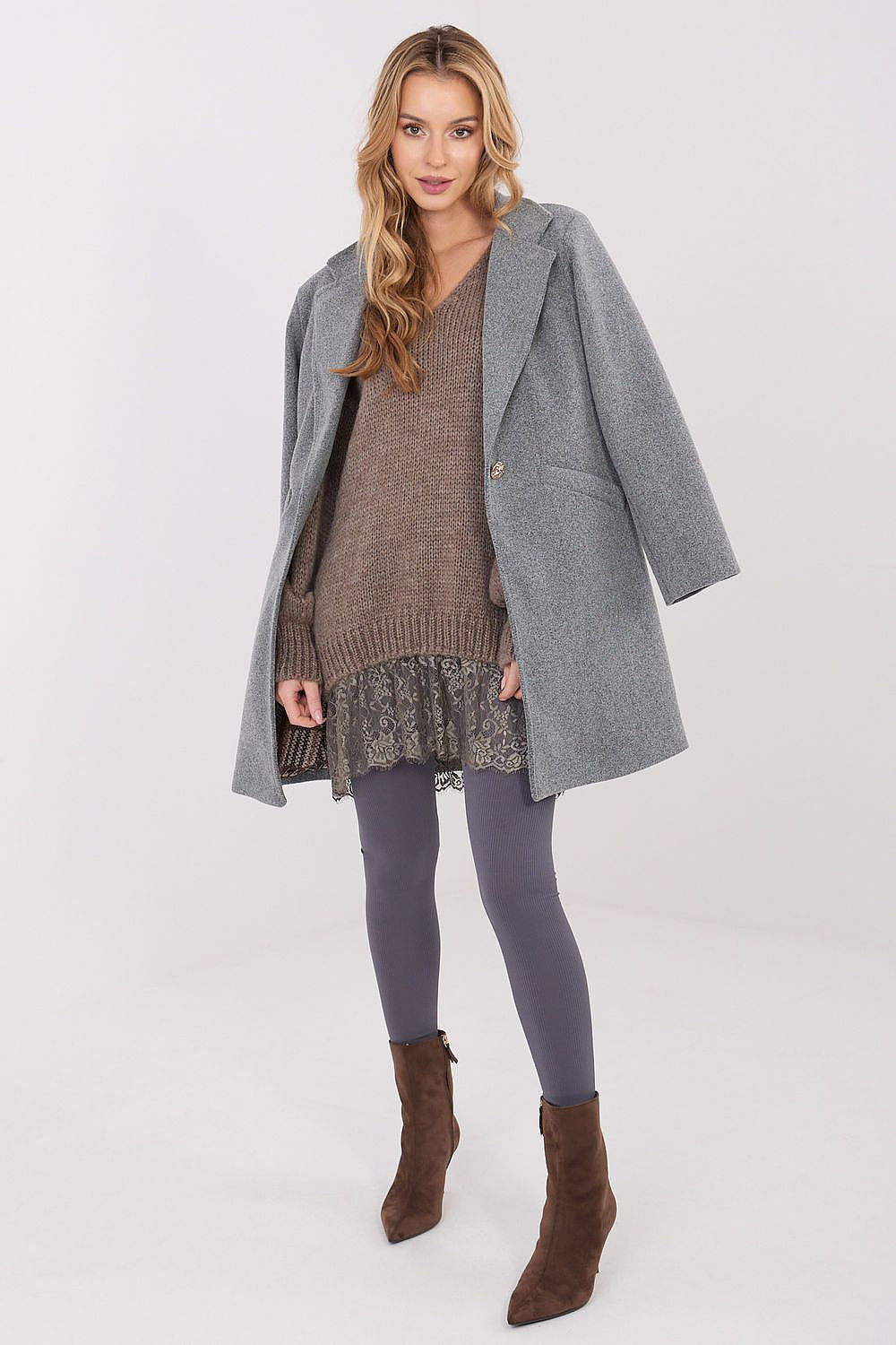 Damen Mantel Elegant Lang – Warm & Stylish für Winter