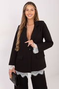 Damen Blazer festlich mit Strass & Spitze | Sakko Universalgröße