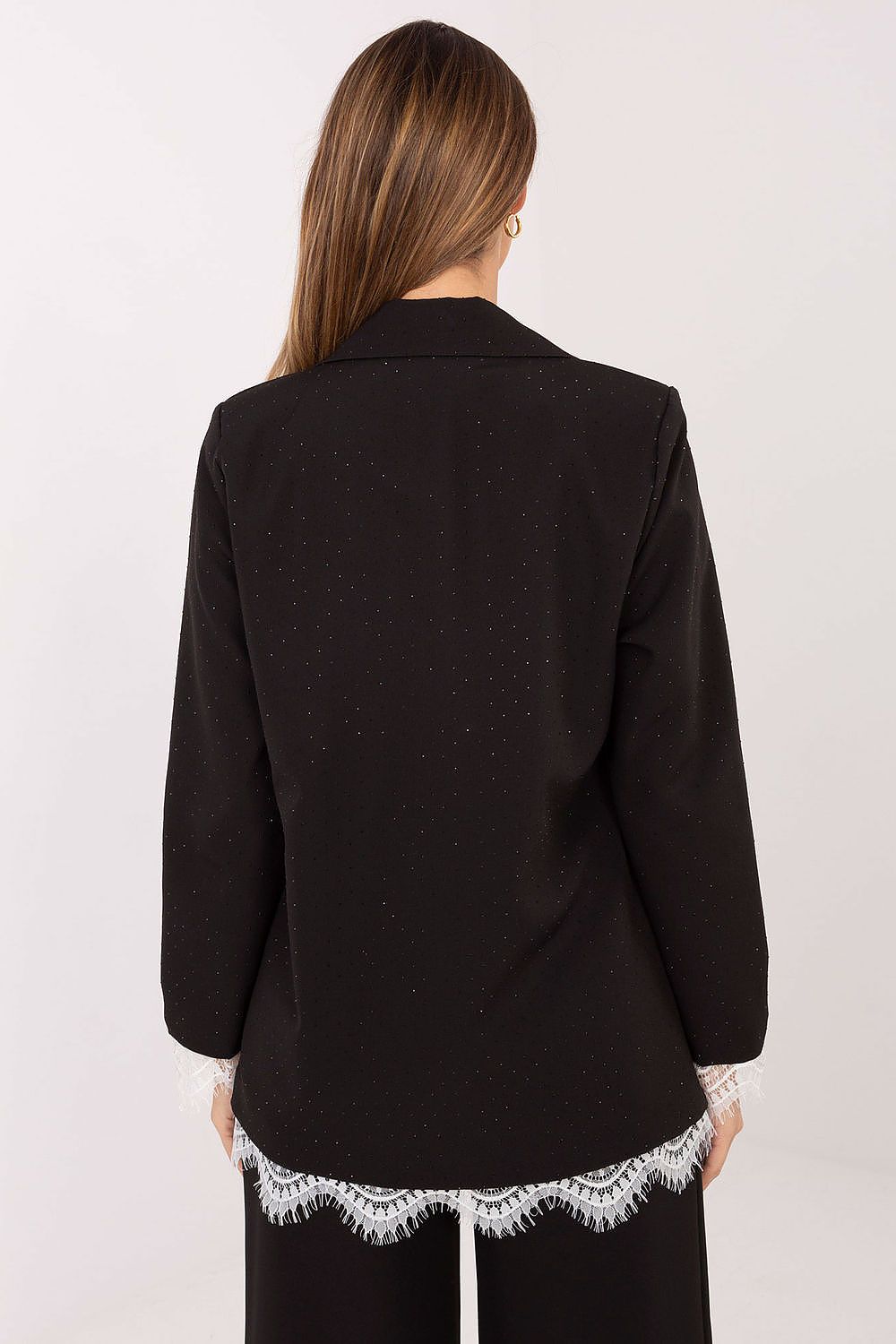 Damen Blazer festlich mit Strass & Spitze | Sakko Universalgröße