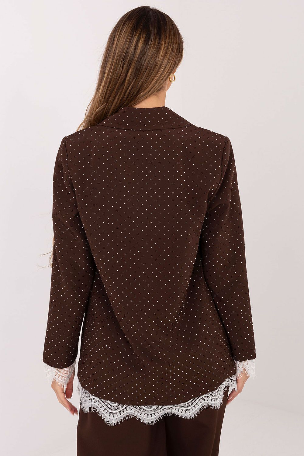 Damen Blazer festlich mit Strass & Spitze | Sakko Universalgröße