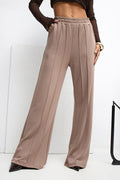 Jogginghose Damen Wide Leg High Waist Weich Casual