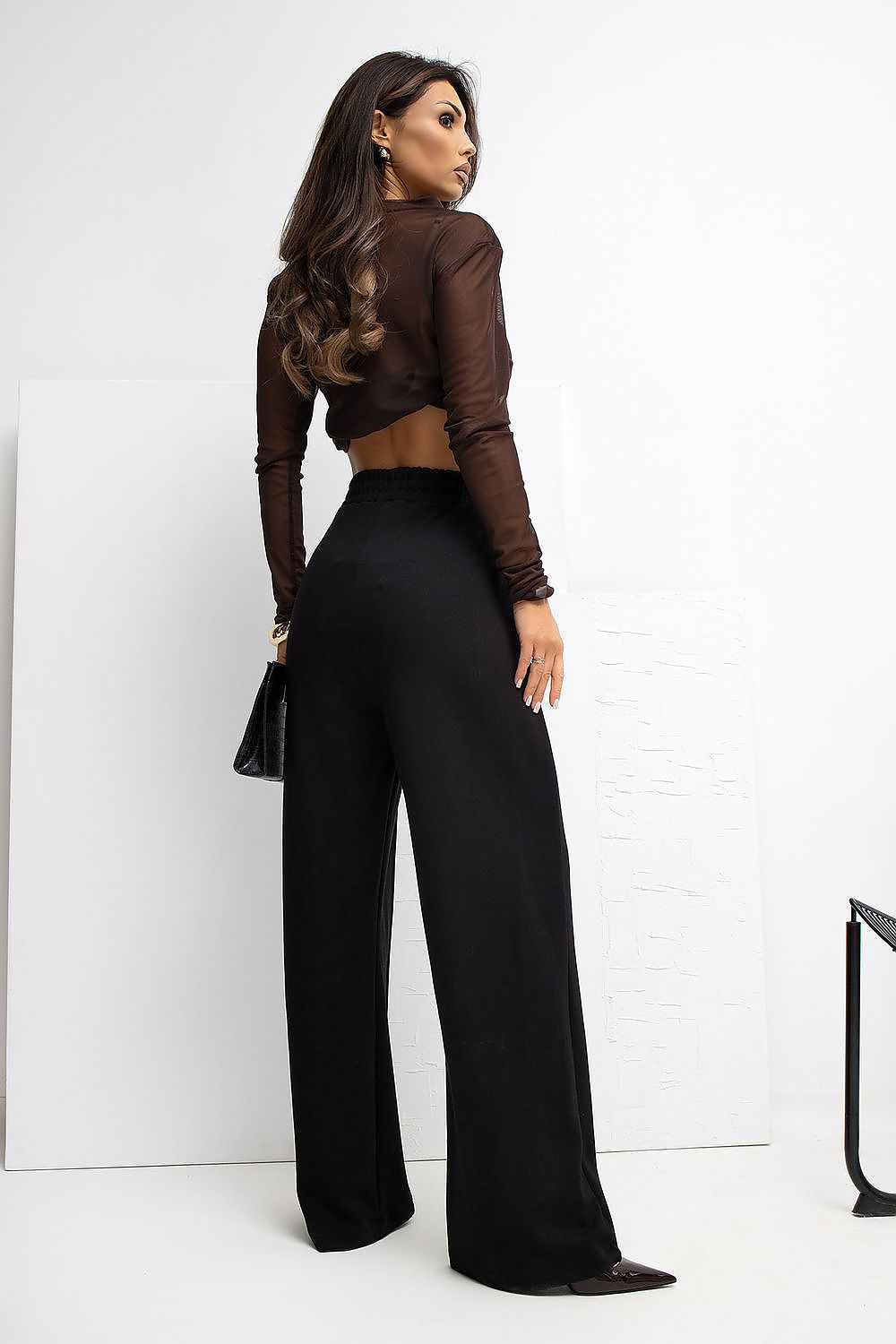 Jogginghose Damen Wide Leg High Waist Weich Casual