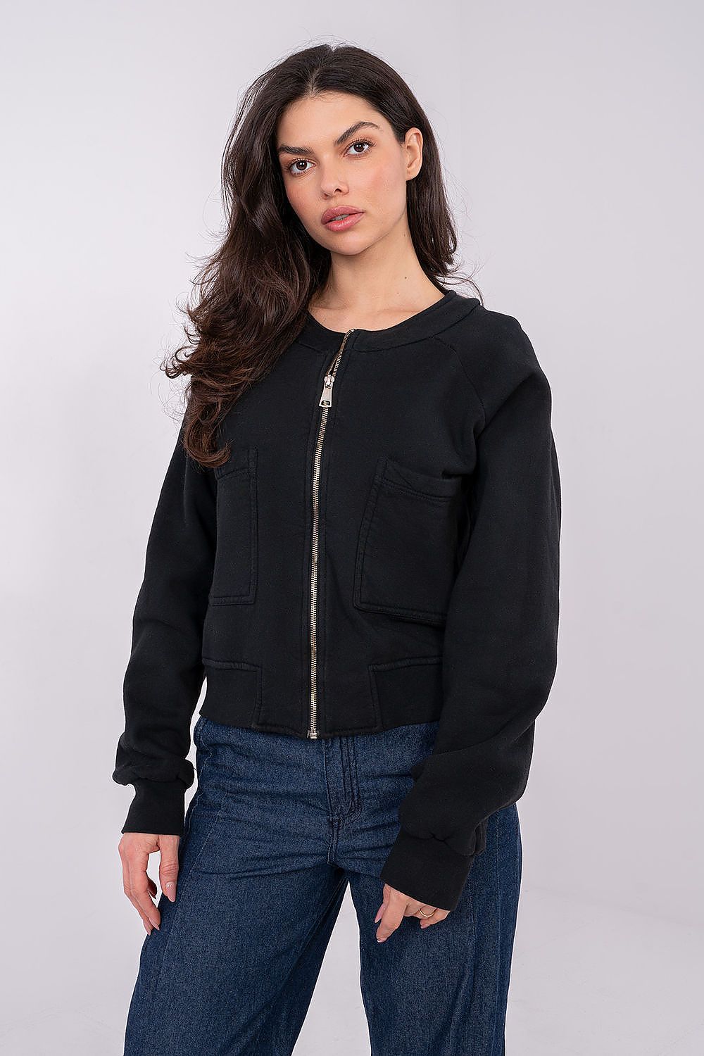 Sweatshirt Damen Kurz Reißverschluss – Lässig & Sportlich