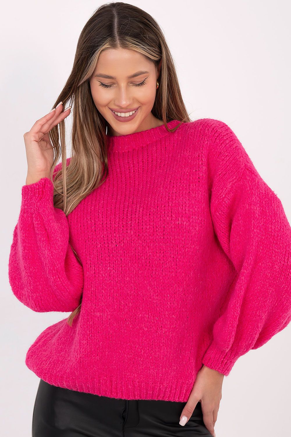 Damen Pullover Ballonärmel Stylisch Alltag Casual Komfort