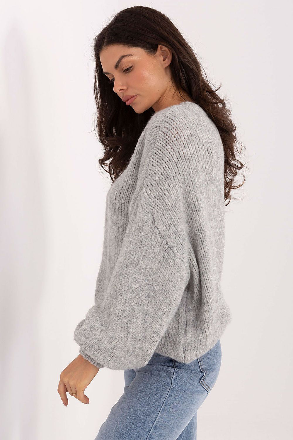 Damen Pullover Ballonärmel Stylisch Alltag Casual Komfort