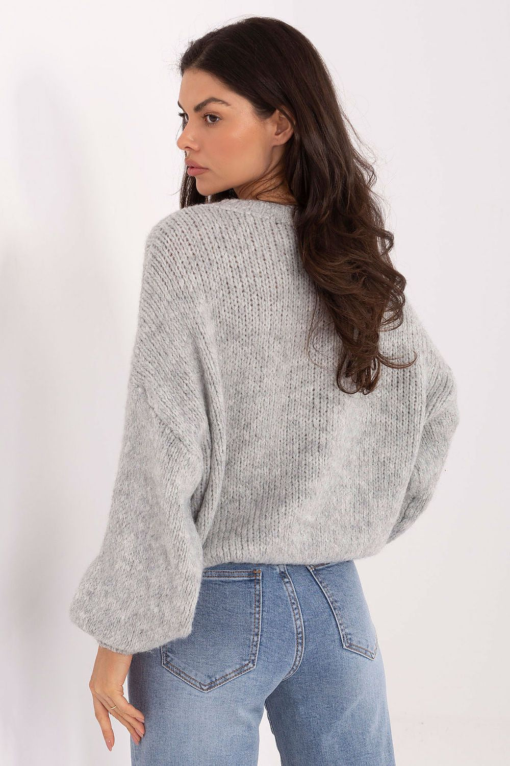 Damen Pullover Ballonärmel Stylisch Alltag Casual Komfort