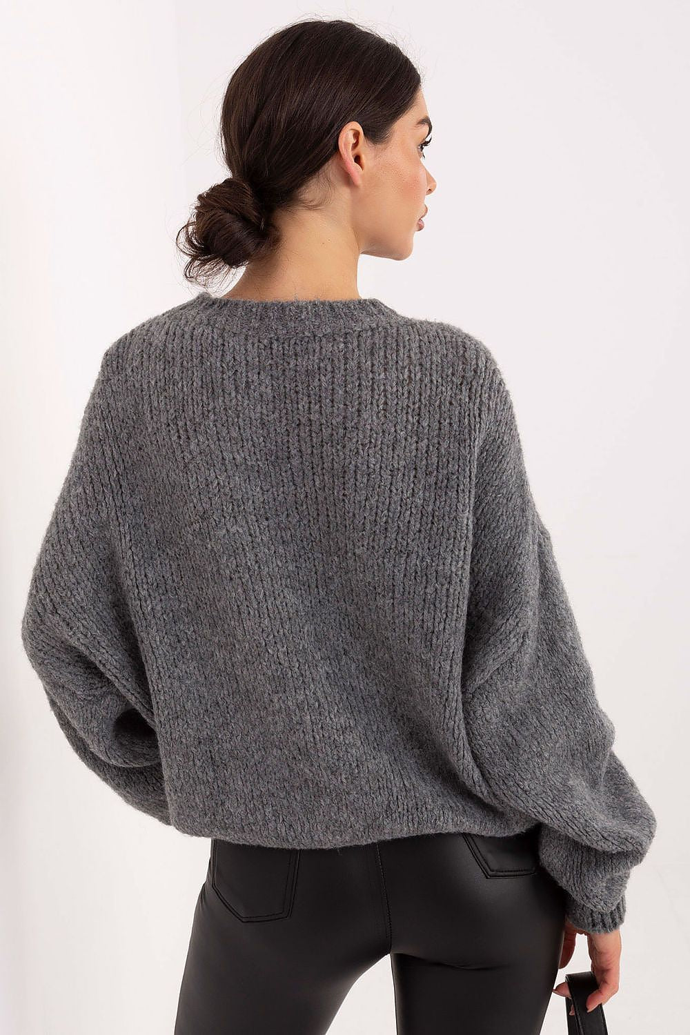 Damen Pullover Ballonärmel Stylisch Alltag Casual Komfort