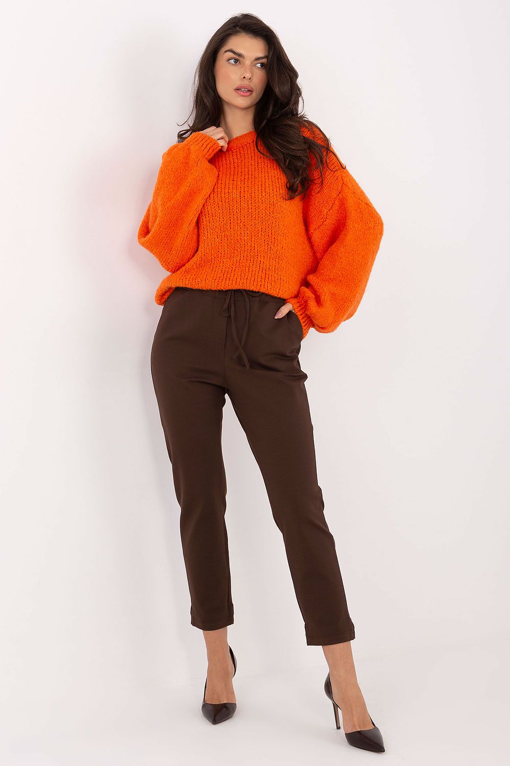 Damen Pullover Ballonärmel Stylisch Alltag Casual Komfort
