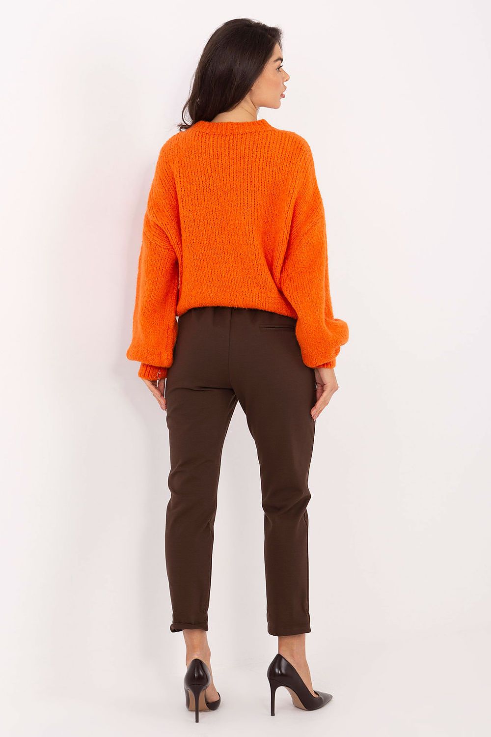 Damen Pullover Ballonärmel Stylisch Alltag Casual Komfort