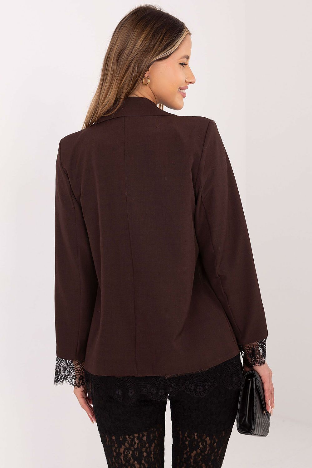 Damen Blazer klassisch mit Spitze & Knopfleiste | Sakko elegant