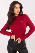 Damen Rollkragenpullover Gerippt Elegant Kühle Tage Winter