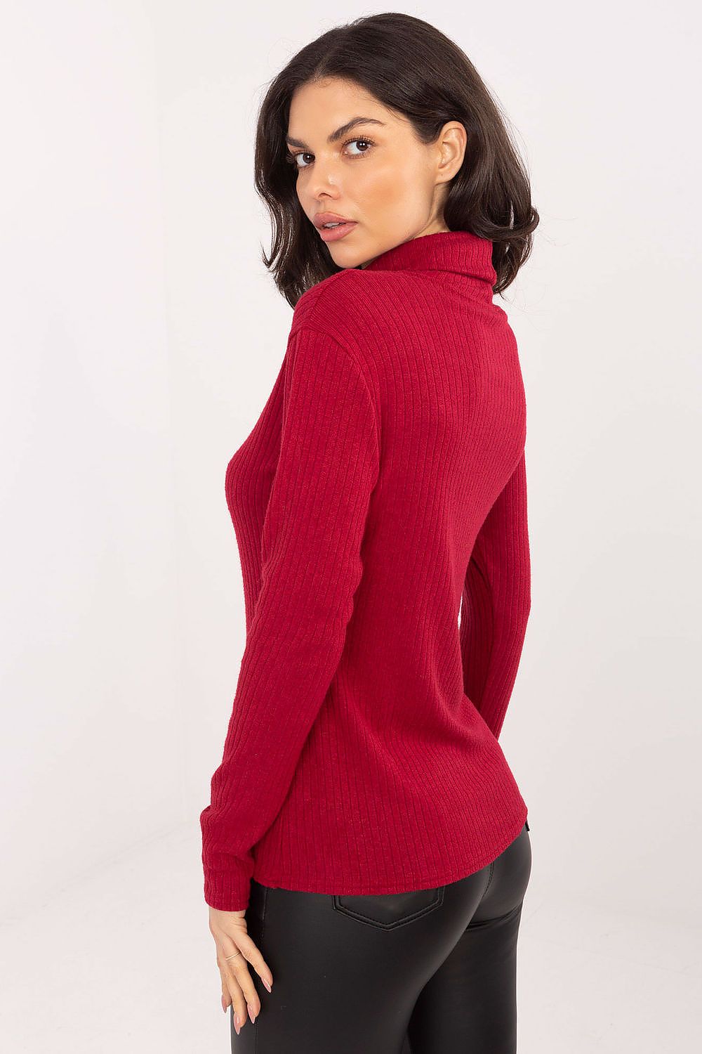 Damen Rollkragenpullover Gerippt Elegant Kühle Tage Winter