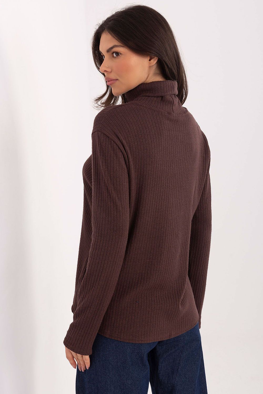 Damen Rollkragenpullover Gerippt Elegant Kühle Tage Winter