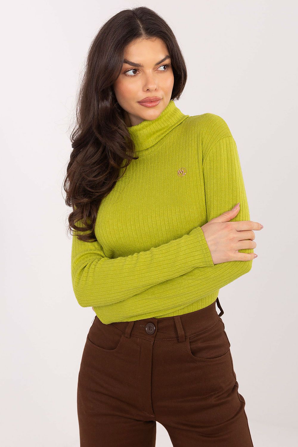 Damen Rollkragenpullover Gerippt Elegant Kühle Tage Winter