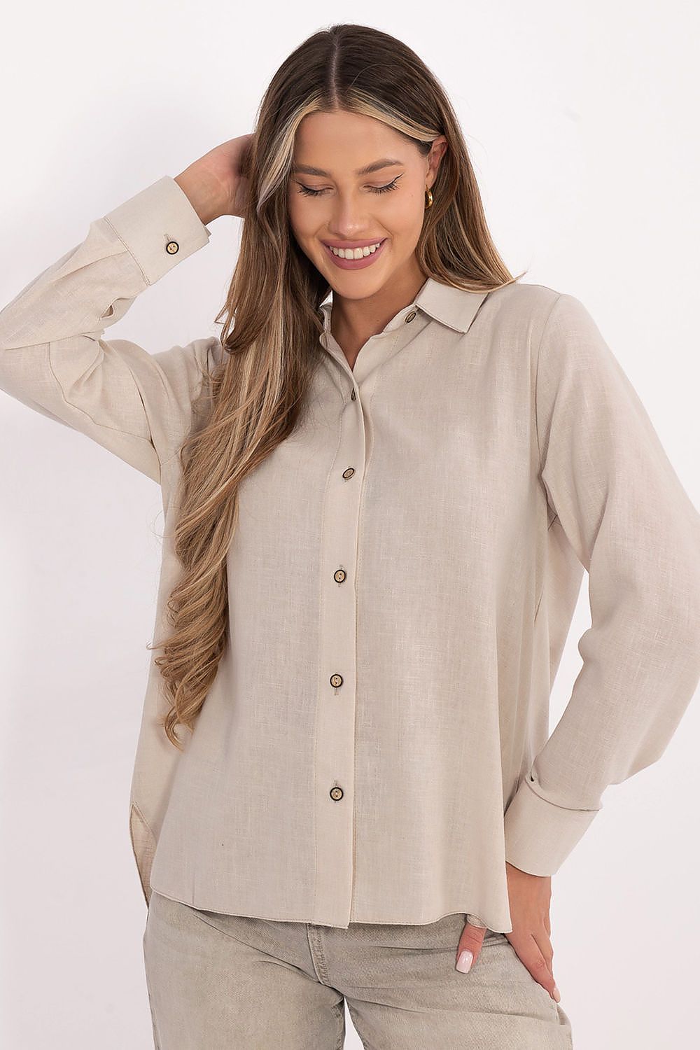 Damen Bluse Langarm Baumwolle – Klassisch & Vielseitig