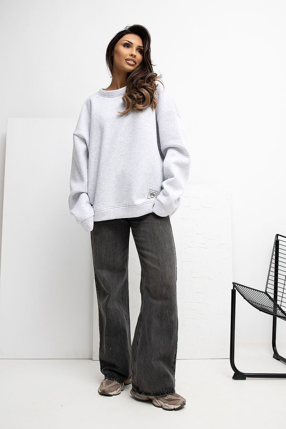 Damen Sweatshirt Baumwolle mit Logo – Casual & Bequem