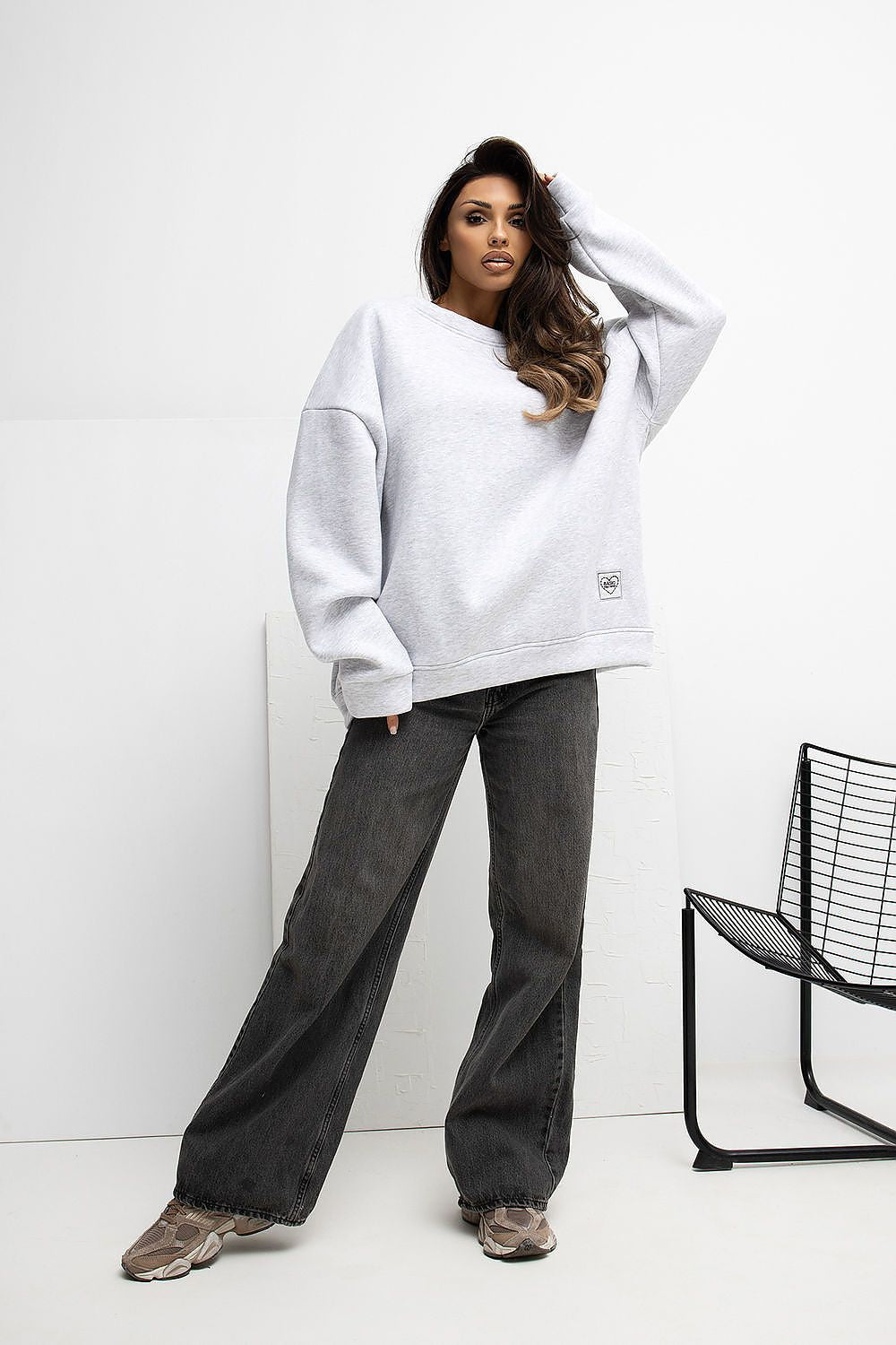 Damen Sweatshirt Baumwolle mit Logo – Casual & Bequem