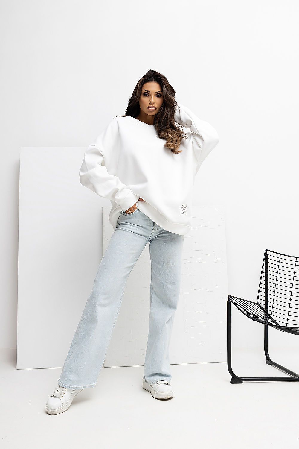 Damen Sweatshirt Baumwolle mit Logo – Casual & Bequem