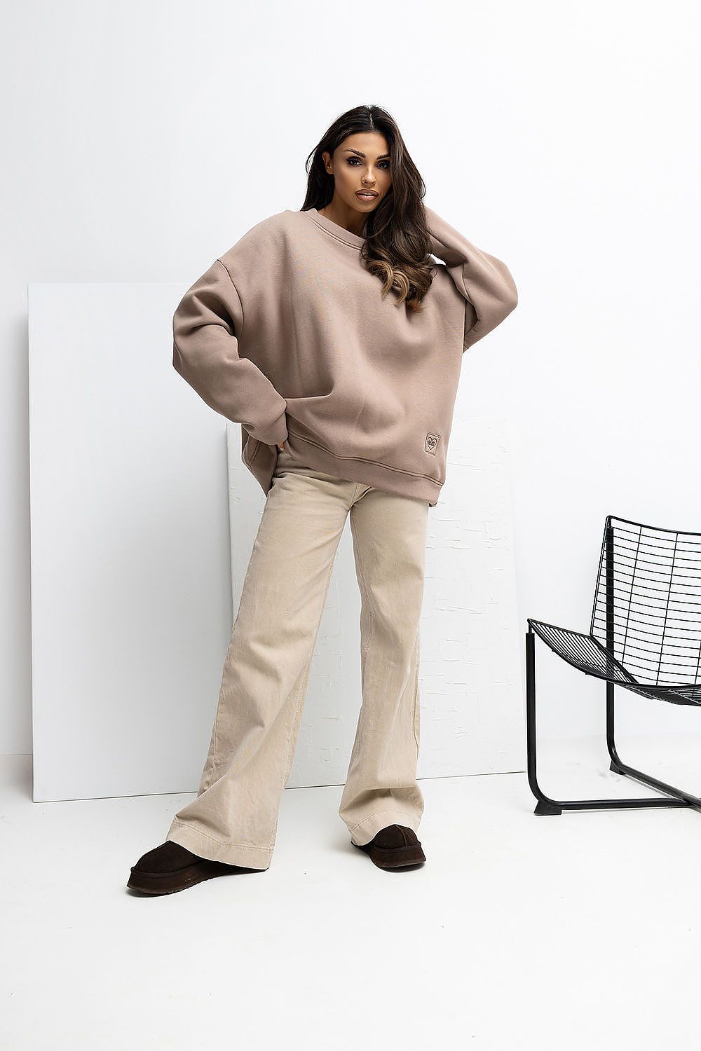 Damen Sweatshirt Baumwolle mit Logo – Casual & Bequem