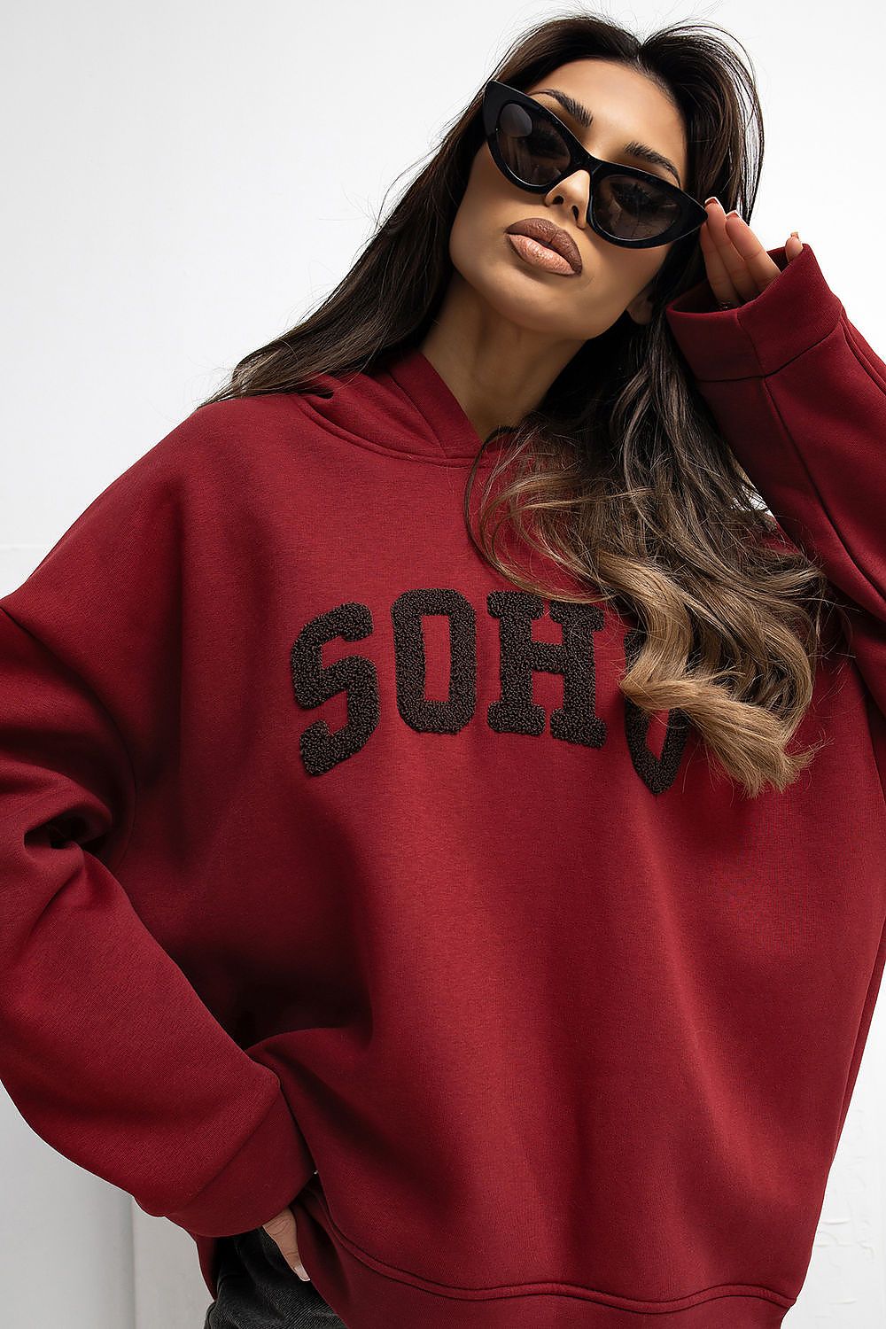 Damen Hoodie Baumwolle mit Schriftzug – Warm & Stylisch