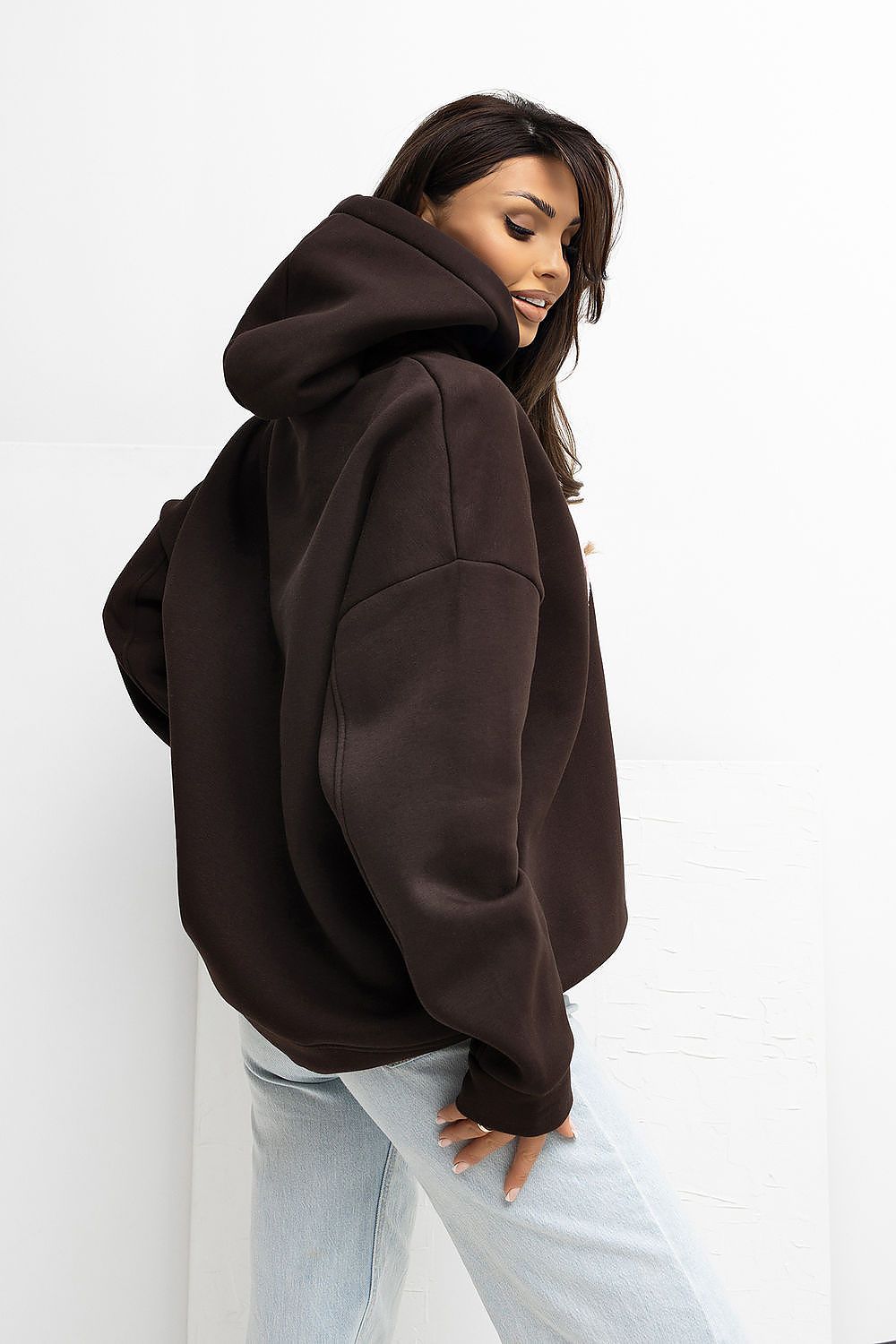 Damen Hoodie Baumwolle mit Schriftzug – Warm & Stylisch
