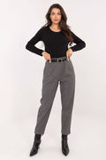 Zigarettenhose Damen Hahnentritt – Business & elegant mit Gürtel