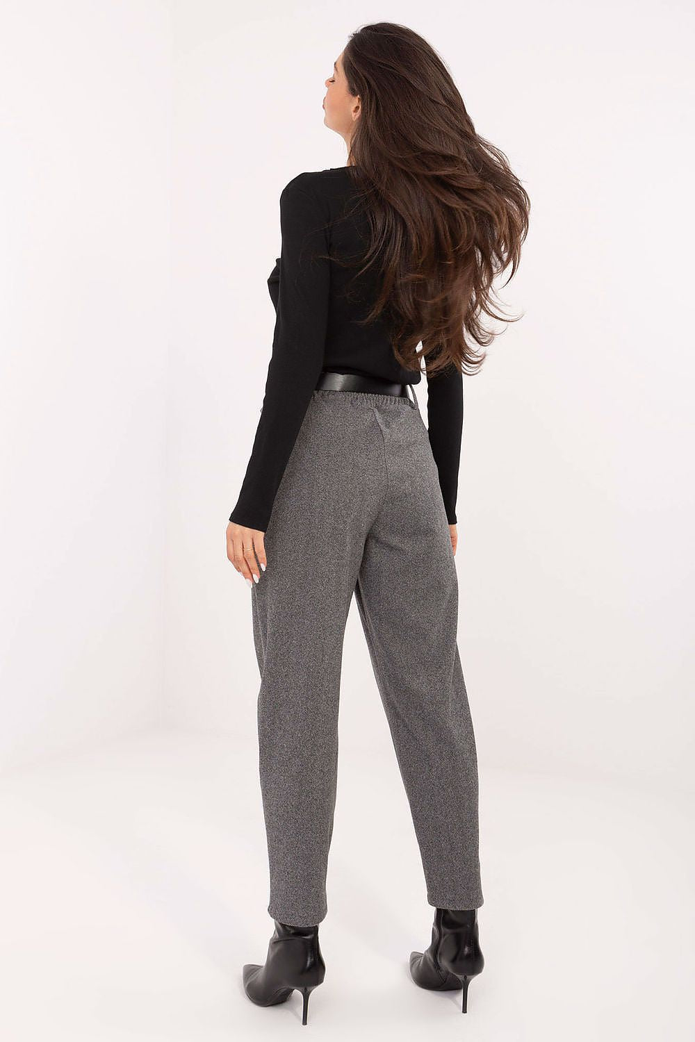 Zigarettenhose Damen Hahnentritt – Business & elegant mit Gürtel