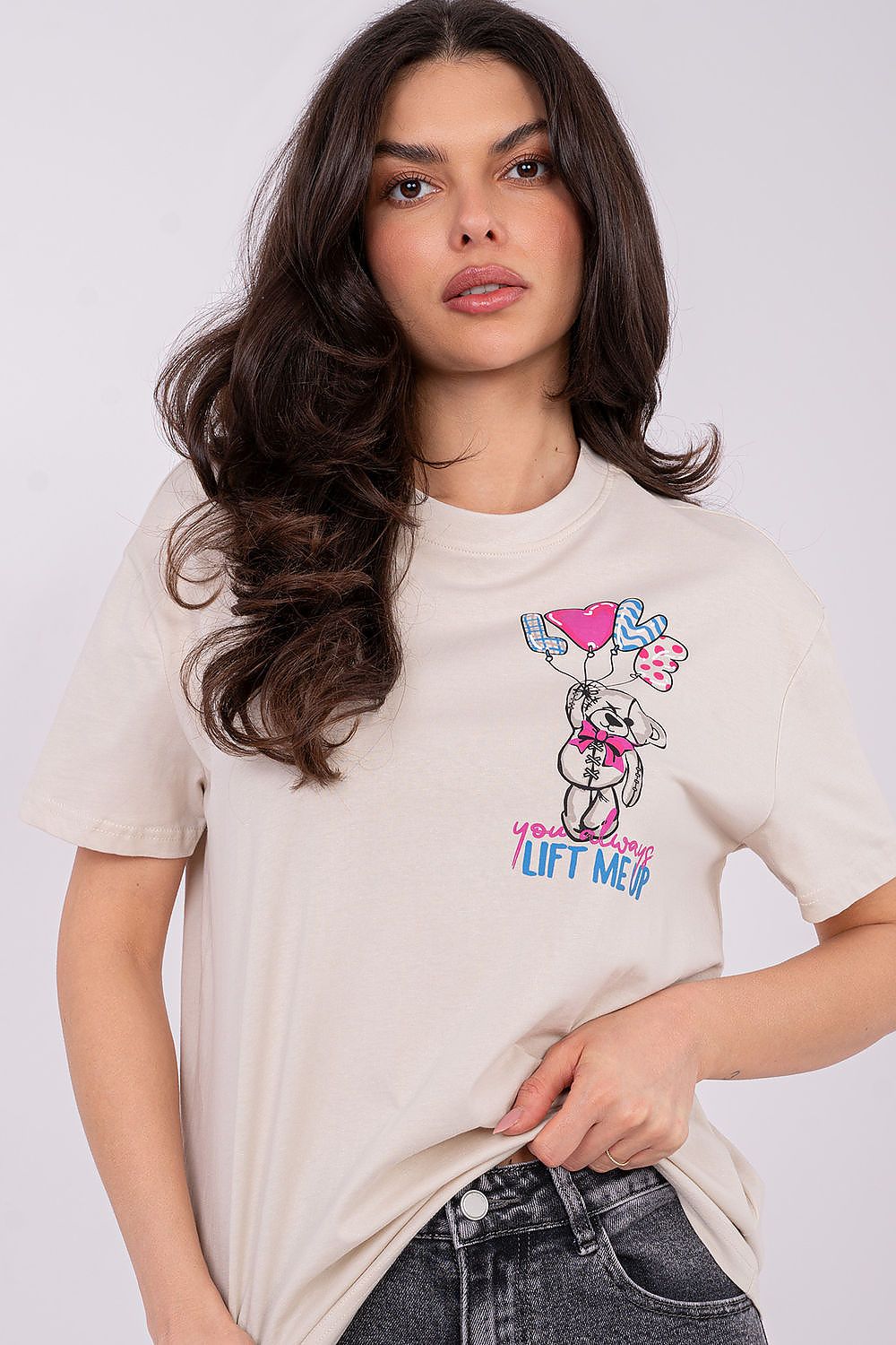 Damen T-Shirt Baumwolle mit Print – Lässig & Stylisch