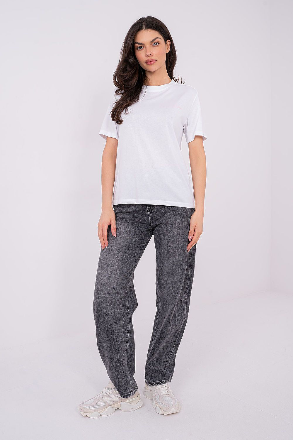 T-Shirt Damen Baumwolle Print Casual Rundhals