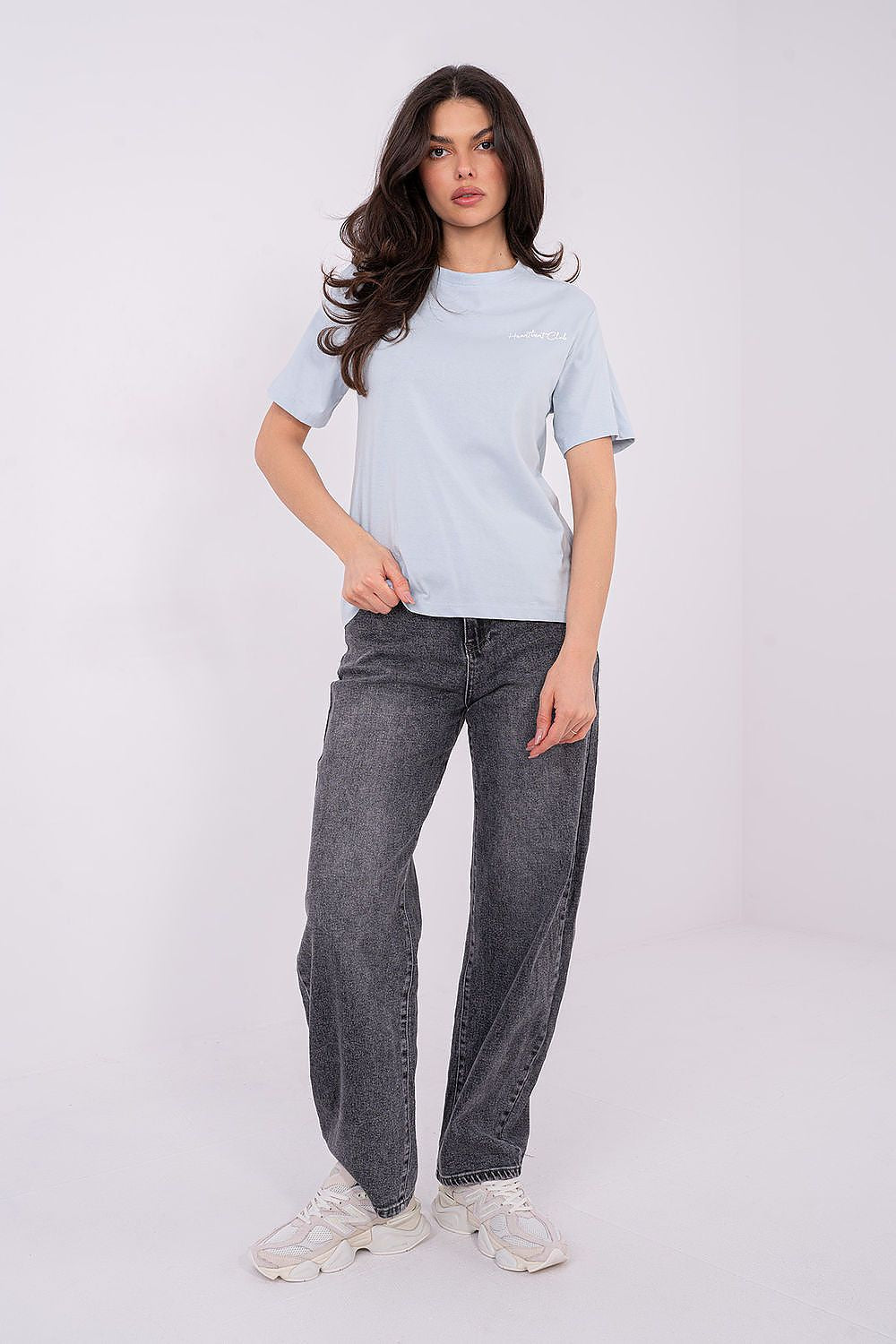 T-Shirt Damen Baumwolle Print Casual Rundhals