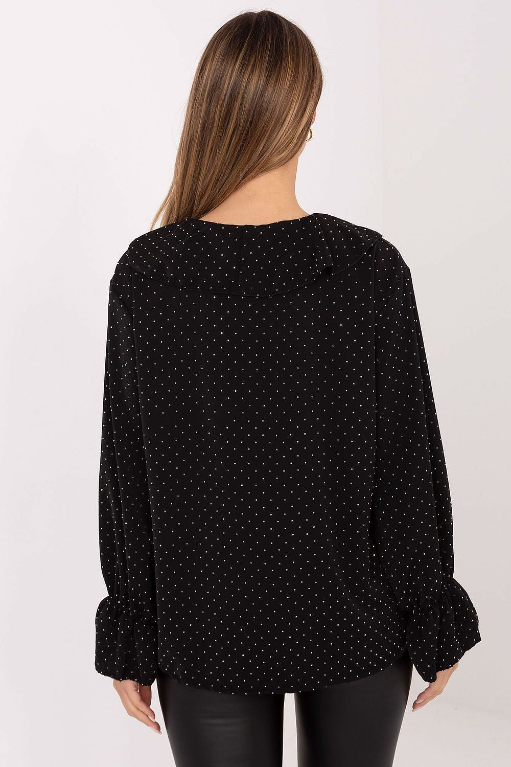 Damen Bluse mit Pailletten & Rüschen – Glamourös & Festlich