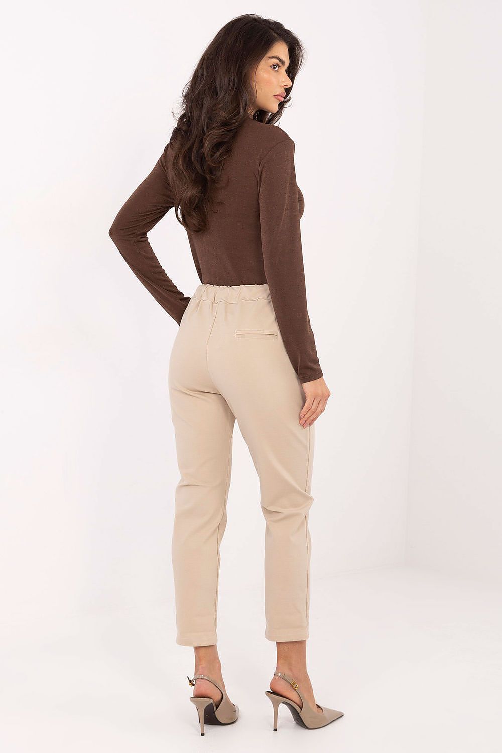 Stoffhose Damen High Waist 7/8 Länge