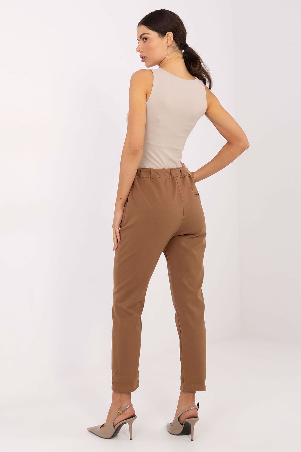 Stoffhose Damen High Waist 7/8 Länge