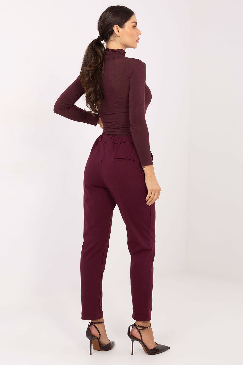 Stoffhose Damen High Waist 7/8 Länge